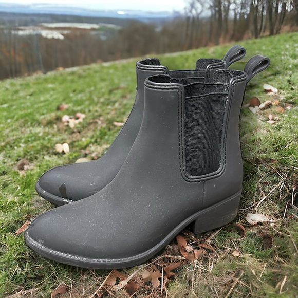 JEFFREY CAMPBELL | Chelsea Ankle Rain Boots  - Black - Picture 8 of 8